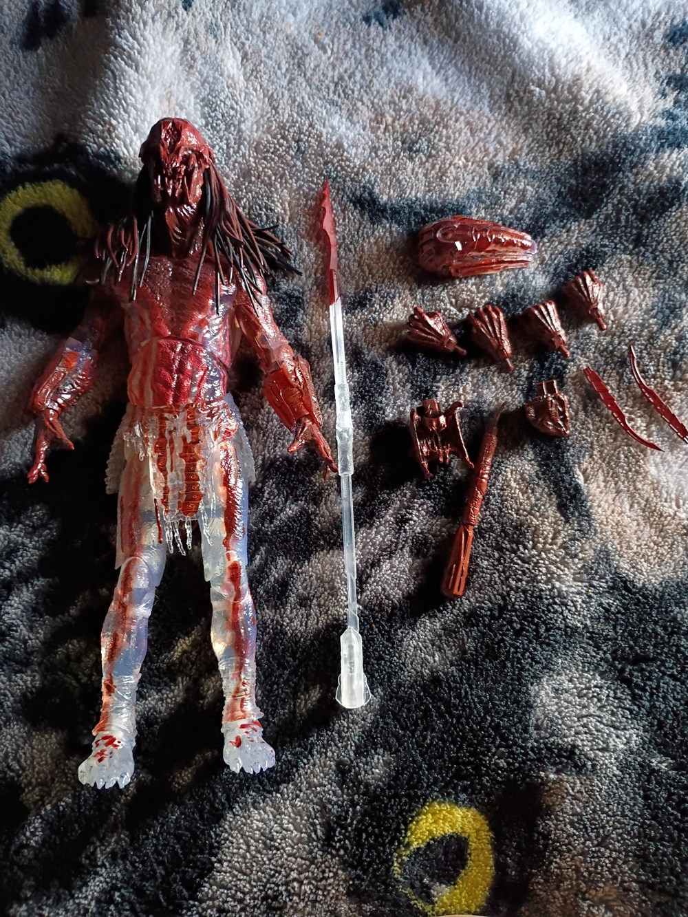 Blood-Red Predator Action Figure with Accessories - Kids Toys
